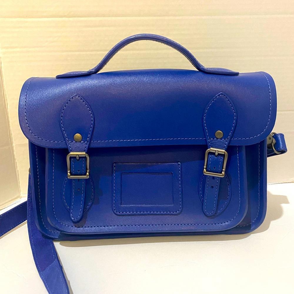 Leather Satchel  Blue Bag YOSHI